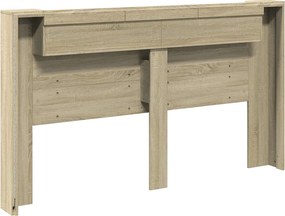 vidaXL Κεφαλάρι Ντουλάπι με LED με ράφι Σονόμα 180 x 16,5 x 103,5 cm