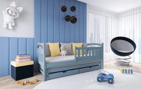 Kρεβάτι Καναπές Galaxy με Συρόμενο από μασίφ ξύλο Grey  90×200cm