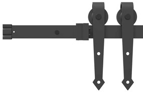 vidaXL Ολισθητή Πόρτα Λευκό 86 x 198.5 cm Ξύλο και μέταλλο