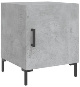 vidaXL Κομοδίνο Γκρι Σκυροδ. 40 x 40 x 50 εκ. από Επεξεργασμένο Ξύλο