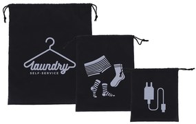 Θήκες Οργάνωσης Ταξιδίου (Σετ 3τμχ) T-D Drawstring Black 20600103