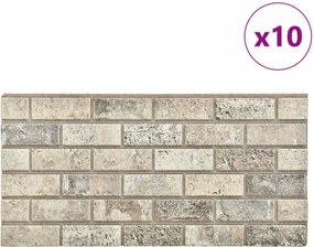 vidaXL Πάνελ τοίχου 10 pcs Άμμος 100 x 50 cm Αφρός EPS