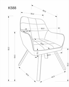 Καρέκλα Anda-Mpez (2) τεμάχια