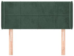 Κεφαλάρι με Πτερύγια Σκούρο Πράσινο 103x16x78/88 εκ. Βελούδινο 3118813