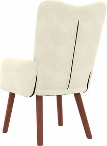 vidaXL Πολυθρόνα Κρεμ 63 x 67 x 94 εκ. Βελούδο