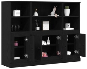 vidaXL Υψηλός ντουλάπι Μαύρη Δρυς 132x35,5x103,5 εκ Επεξεργασμένο Ξύλο
