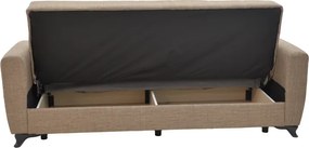 Σετ σαλονιού 2τεμ Modesto pakoworld ύφασμα σε ανοιχτή καφέ απόχρωση