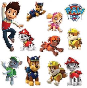 Παιδικό Αυτοκόλλητο Τοίχου 3D Paw Patrol Cartoon 1486 1486 Πολύχρωμο