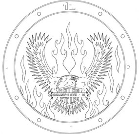 Intra απο ξύλο plywood 3mm-4mm πάχος - Ρολόι αετού Δίασταση 30x30 cm Intraeaxys-eo2vd618