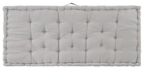 vidaXL Μαξιλάρα Δαπέδου / Παλέτας Γκρι 120 x 80 x 10 εκ. Βαμβακερή