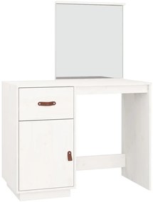 vidaXL Μπουντουάρ Λευκό 95x50x134 εκ. Μασίφ Ξύλο Πεύκου