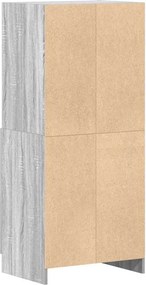 vidaXL Ντουλάπι Κουζίνας Γκρι sonoma 57x41,5x131,5 εκ. Επεξεργ. Ξύλο