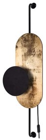Φωτιστικό Τοίχου Wheel Lux I 8430 Gold-Black Nowodvorski Metal, Plastic