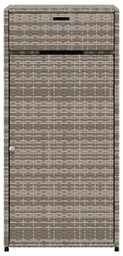vidaXL Ντουλάπι Αποθήκευσης Κήπου Γκρι 55x55x111 εκ. Συνθετικό Ρατάν