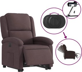 vidaXL Πολυθρόνα Ηλεκτρική Ανακλινόμενη Ανύψωση Σκ. Καφέ Υφασμάτινη