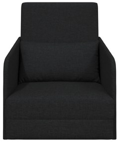 vidaXL Καναπές Κρεβάτι 2-σε-1 Μαύρος 65x80x83 εκ. Ύφασμα