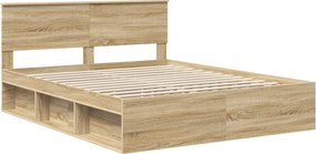 vidaXL Σκελετός Κρεβατιού Sonoma Δρυς 160 x 200 cm