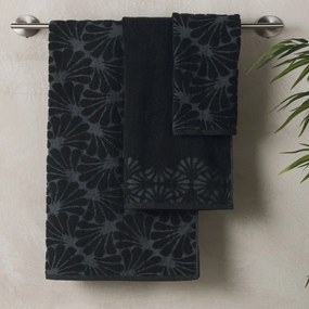 Πετσέτα Pika 30 Black Kentia Body 70x140cm 100% Βαμβάκι