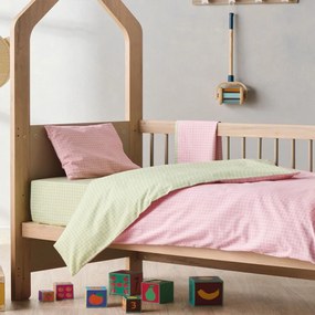 Σεντόνια Βρεφικά Zuccero 14 (Σετ 2τμχ) Pink Kentia Crib 65x120cm 100% Βαμβάκι