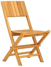 vidaXL Καρέκλες Κήπου Πτυσσόμενες 2 τεμ. 47x61x90 εκ. Μασίφ Ξύλο Teak