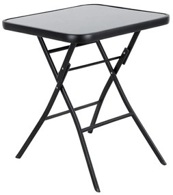 Τραπέζι Μεταλλικό ArteLibre Πτυσσόμενο TAURUS Μαύρο 60x60x70cm