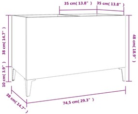 ΔΙΣΚΟΘΗΚΗ ΓΚΡΙ ΣΚΥΡΟΔΕΜΑΤΟΣ 74,5X38X48 ΕΚ. ΕΠΕΞΕΡΓΑΣΜΕΝΟ ΞΥΛΟ 831969