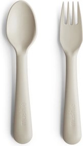 Κουτάλι + Πιρούνι (Σετ) Mushie Ivory 66-2380094