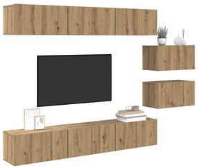 vidaXL Σετ επίπλου τηλεόρασης 8 pcs artisan δρυς 60 x 30 x 30.5 εκ.