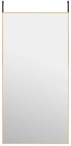 vidaXL Καθρέπτης Πόρτας Χρυσό 50 x 100 εκ. από Γυαλί και Αλουμίνιο