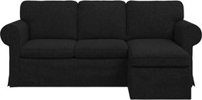 vidaXL Καναπές Μαύρο 195 x 138 x 80 εκ ύφασμα