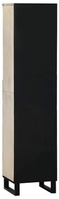 vidaXL Ντουλάπι Μπάνιου με ράφι Καφέ και Μαύρο 38 x 33 x 160 εκ.