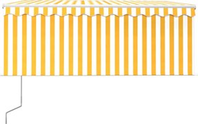 vidaXL Ηλεκτρική τέντα με LED και αισθητήρα 3,5 x 2,5 m