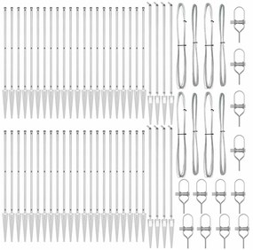 vidaXL Στηρίγματα φράχτη με αιχμή, 52 τεμάχια, Ø32mm, 60cm από γαλβανισμένο ατσάλι.