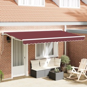 vidaXL Σκηνίτσα Αναδιπλούμενη Μπορντό 400x200 cm ύφασμα