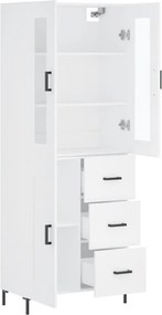 vidaXL Ντουλάπι Λευκό 69,5x34x180 εκ. από Επεξεργασμένο Ξύλο