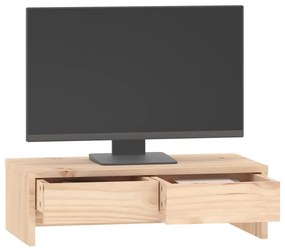 Βάση Οθόνης 50 x 27 x 15 εκ. από Μασίφ Ξύλο Πεύκου 813954