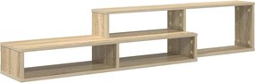 vidaXL ΡάφιΤηλεόρασηςΤοίχου 150x25x28,5εκ Επεξεργασμένο ξύλο