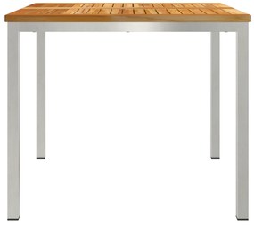 vidaXL Τραπέζι εξωτερικού φαγητού 90x90x74.5 εκ Μασίφ ξύλο teak
