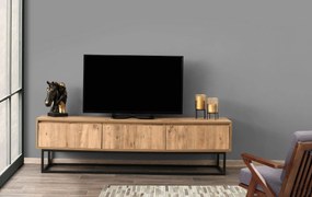 Έπιπλο Τηλεόρασης Μαύρο / Πεύκο PRORAL 180x40x50