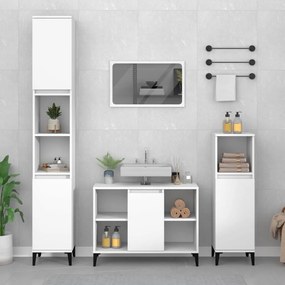 vidaXL Ντουλάπι Νιπτήρα Λευκό 80 x 33 x 60 εκ. Επεξεργασμένο Ξύλο