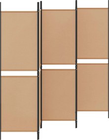 vidaXL 5-Panel Room Divider Μπεζ 250 x 180 cm Ύφασμα