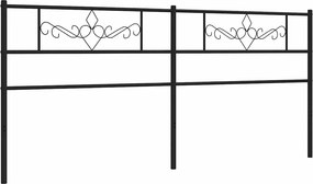 vidaXL Ανταλλακτικό κεφαλάρι Μαύρο 200 εκ. Μεταλλικό