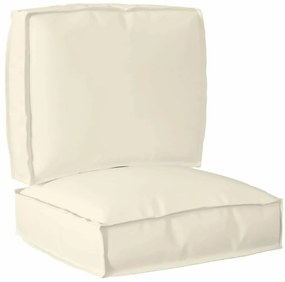 vidaXL Σετ Μαξιλαριών Πάγου 2 pcs Κρεμ 50 x 50 x 12 cm Ύφασμα Oxford