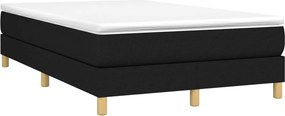 vidaXL Κρεβάτι Boxspring με Στρώμα Μαύρο 120x200 εκ. Υφασμάτινο