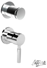 La Torre Industrial Chrome Μίκτης Εντοιχισμού 2 Εξόδων με Εκτροπέα περιστροφικό 12051SP-100 34374-100