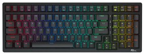 Wireless mechanical keyboard Royal Kludge RK98 RGB, Red switch (black)