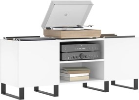 vidaXL Δισκοθήκη Λευκή 121 x 38 x 48 εκ. Επεξεργασμένο Ξύλο