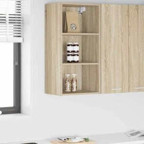 vidaXL Κρεμαστό ντουλάπι με αποθήκευση Δρύς Sonoma 40 x 29,5 x 80 εκ.