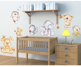 Παιδικά Αυτοκόλλητα Τοίχου Ango Cute Animals 18304