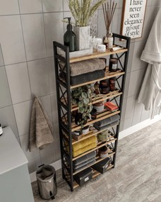 Ράφι Μαύρο METE 46x18x128